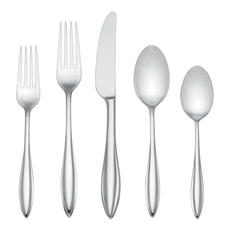 Lenox Sculpt Stainless Steel Flatware Set Service for 12 & Reviews